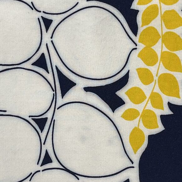 GAP Casual Knit A Line Dress Pockets Lined Elastic Waist Navy White Yellow Sz XS - Picture 10 of 11